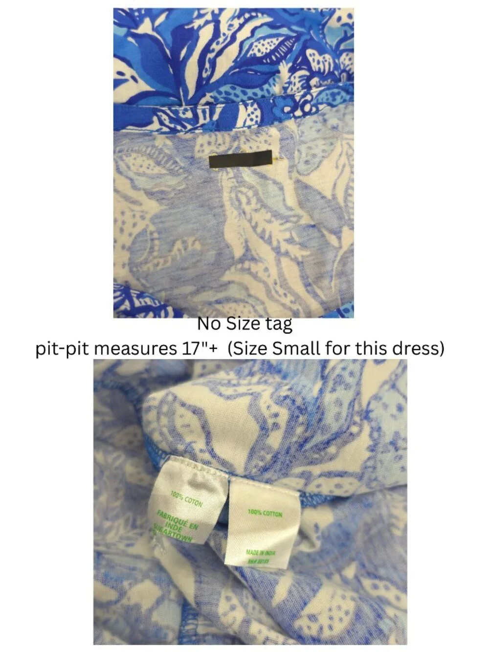 NWOT Lilly Pulitzer Kawai Swing Dress Blue Tang Flocking Fabulous Floral Dress S